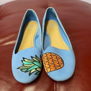 Pineapple themed flats shoes